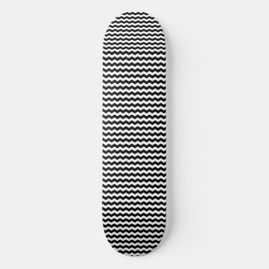 Zwart-witte golven persoonlijk skateboard (Voorkant)