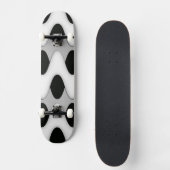 Zwart-witte golven skateboard (Voorkant)