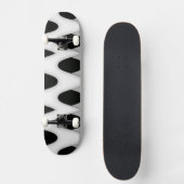Zwart-witte golven skateboard (Voorkant)