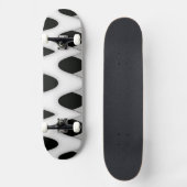 Zwart-witte golven skateboard (Voorkant)