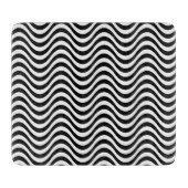 Zwart-witte golven snijplank (Voorkant)