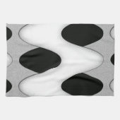 Zwart-witte golven theedoek (Horizontaal)