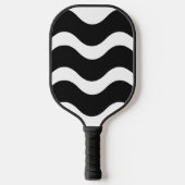 Zwart-witte golven Wavy Pickleball Paddle (Voorkant)