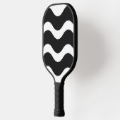 Zwart-witte golven Wavy Pickleball Paddle (Links)