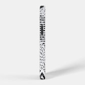 Zwart Witte Golvende Patchwork Versiering iPhone Hoesje (Rechterkant)