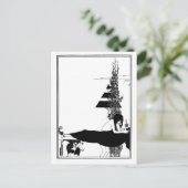 Zwart-witte gothic gothic art nouveau Salome Briefkaart (Staand voorkant)