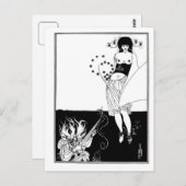 Zwart-witte gothic gothic art nouveau Salome Briefkaart (Voorkant / Achterkant)