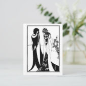 Zwart-witte gothic gothic art nouveau Salome Briefkaart (Staand voorkant)