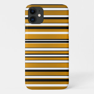 Zwart witte gouden strepen Case-Mate iPhone case