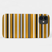 Zwart witte gouden strepen Case-Mate iPhone case (Achterkant (horizontaal))