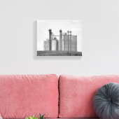 Zwart-witte graan op een Hill 8x10 Canvas Afdruk (Insitu (Woonkamer))