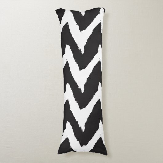 Zwart Witte Grafiek Lichaamskussen (Voorkant Verticaal)