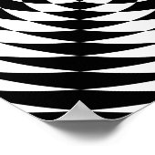 Zwart-witte grafische optische illusie poster (Hoek)