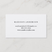 Zwart-witte grafische strips in goud visitekaartje (Achterkant)