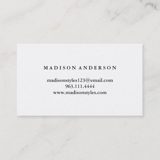 Zwart-witte grafische strips in goud visitekaartje (Achterkant)