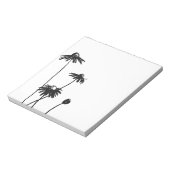 Zwart-witte grafische ventilator notitieblok (Linkerzijde)