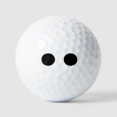 Zwart Witte Grappige Lieve Gezicht Ogen Stijlvol T Golfballen (Voorkant)