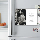Zwart-witte grens bruiloft Save The Date Magnetische Uitnodiging