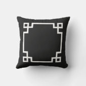 Zwart-witte Griekse sleutel Buitenkussen (Achterkant)