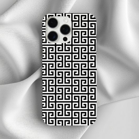 Zwart-witte Griekse sleutel Case-Mate iPhone Case
