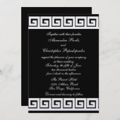 Zwart-witte Griekse sleutel Kaart (Voorkant / Achterkant)