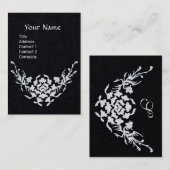 Zwart WITTE GRIFFINS-MONOGRAM-MONOGRAM Visitekaartje (Voorkant / Achterkant)