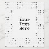 Zwart Witte Grijze Kunstprint 2 F/B Label Wijn Etiket (Enkel label)