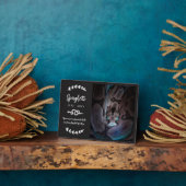 Zwart Witte Groene Foto Huisdier Slang Gedenkteken Fotoplaat (Zijkant)