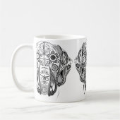 Zwart-witte grote hond koffiemok (Links)
