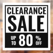 Zwart Witte Grote Opruiming Winkelruit Bekleding Raamsticker (Vel 2)