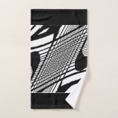 Zwart-witte grunge bad handdoek (Handdoek)