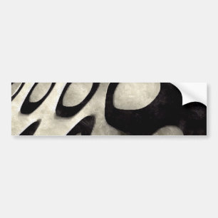 Zwart-witte Grunge-kunst Bumpersticker