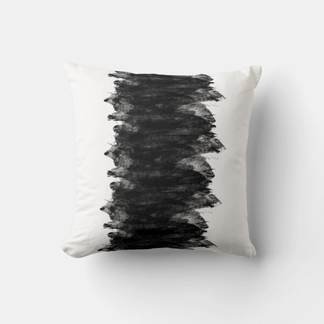 Zwart-witte grunge kussen (Voorkant)