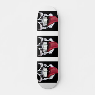 Zwart Witte Grunge Schedels RODE TONG Persoonlijk Skateboard