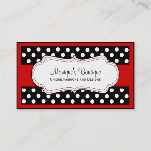 Zwart-witte haarpunten met rode visitekaartjes (Voorkant)