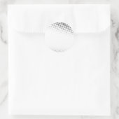 Zwart-witte halftoonStippen getextureerd Ronde Sticker (Tas)