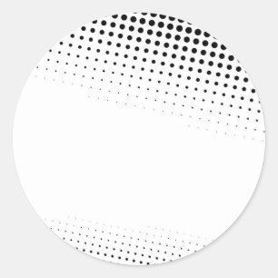 Zwart-witte halftoonStippen getextureerd Ronde Sticker