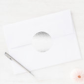 Zwart-witte halftoonStippen getextureerd Ronde Sticker (Envelop)