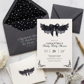 Zwart & Witte Halloween Baby Shower Kaart