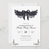 Zwart & Witte Halloween Baby Shower Kaart (Voorkant)