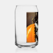  zwart-witte Halloween kat Blikvorm Glas (Rechts)