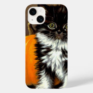zwart-witte Halloween kat Case-Mate iPhone 14 Hoesje