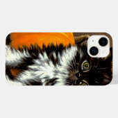 zwart-witte Halloween kat Case-Mate iPhone Case (Achterkant (horizontaal))