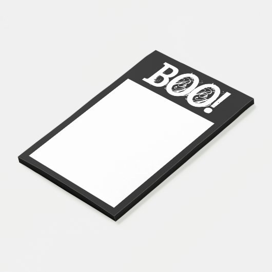 Zwart-witte halloween noten post-it® notes (Schuin)