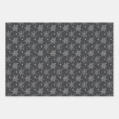 Zwart-witte halloween Spiders Bats Pattern Inpakpapier Vel (Voorkant)