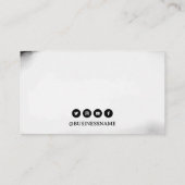  zwart-witte hand en Tattoo Machine Visitekaartje (Achterkant)