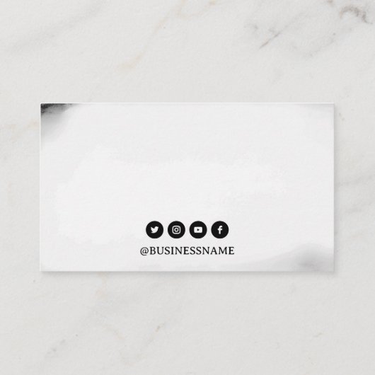 zwart-witte hand en Tattoo Machine Visitekaartje (Achterkant)