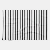 Zwart-witte handdoek met streep (Horizontaal)