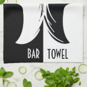 Zwart-witte handdoekgezichten theedoek (Gevouwen)