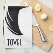 Zwart-witte handdoekgezichten theedoek (Quarter Fold)